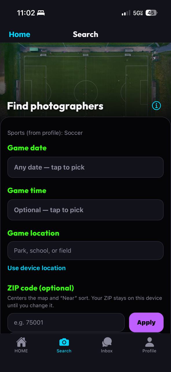 Find photographers search in FlikMeUp
